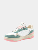 Sneakers C80 Urban - Blanc, vert jade & rose