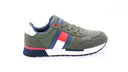 TOMMY HILFIGER - Baskets basses enfant garçon - Vert militaire, bleu marine, rouge et blanc